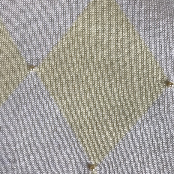 Vintage Hillary Paige sweater. Yellow and white - Picture 4 of 4